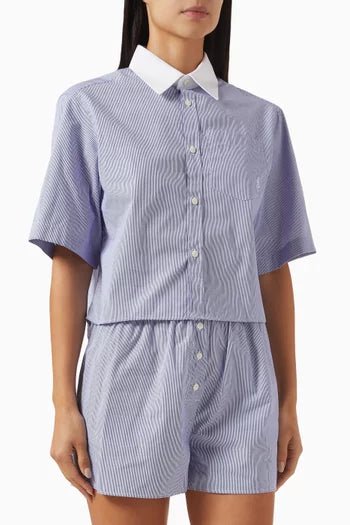Striped SRC Cropped SS Shirt