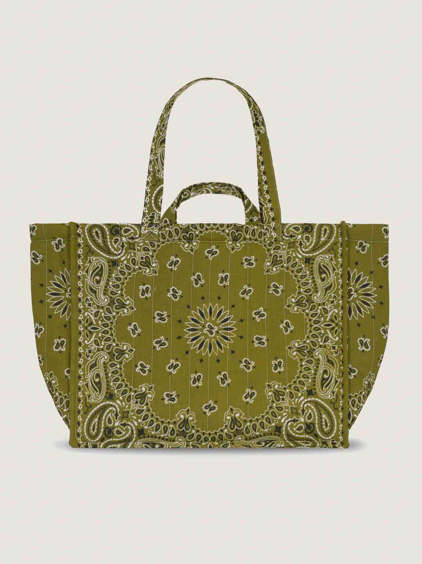 Quilted Maxi Cabas Tote Happy Face