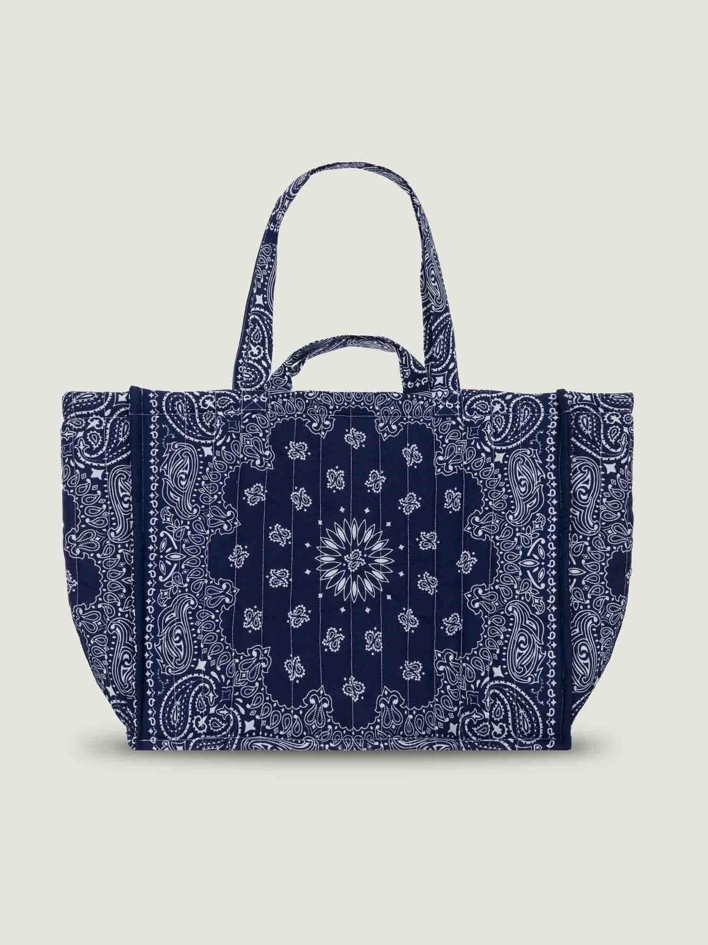 Quilted Maxi Cabas Tote Happy Face