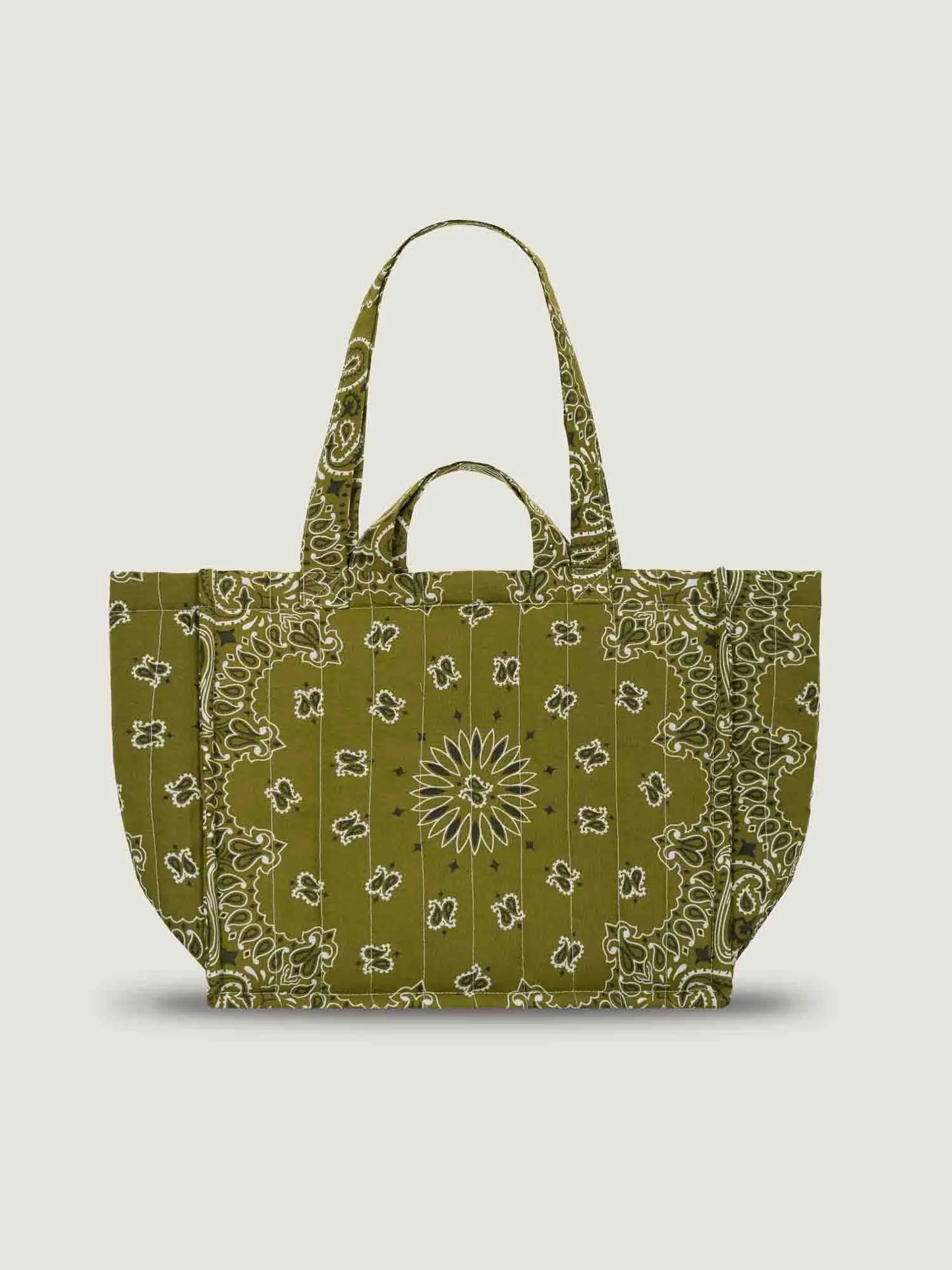 Quilted Medium Cabas Tote Happy Face