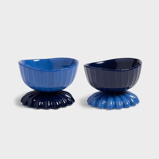 Coupe Clam Blue Set Of 2 1895-03