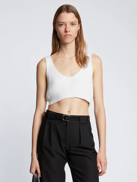 Ribbed Cropped Sweater Top