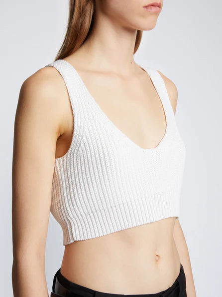 Ribbed Cropped Sweater Top