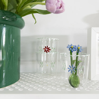Glass Flora Set of 2