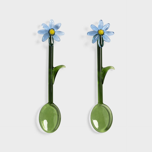 Spoon Flora Blue Set Of 2