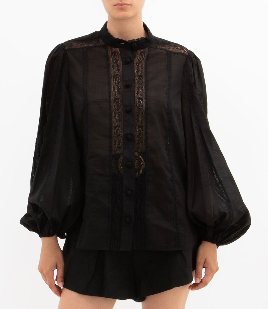Halliday Lace Trim Shirt