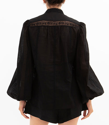 Halliday Lace Trim Shirt