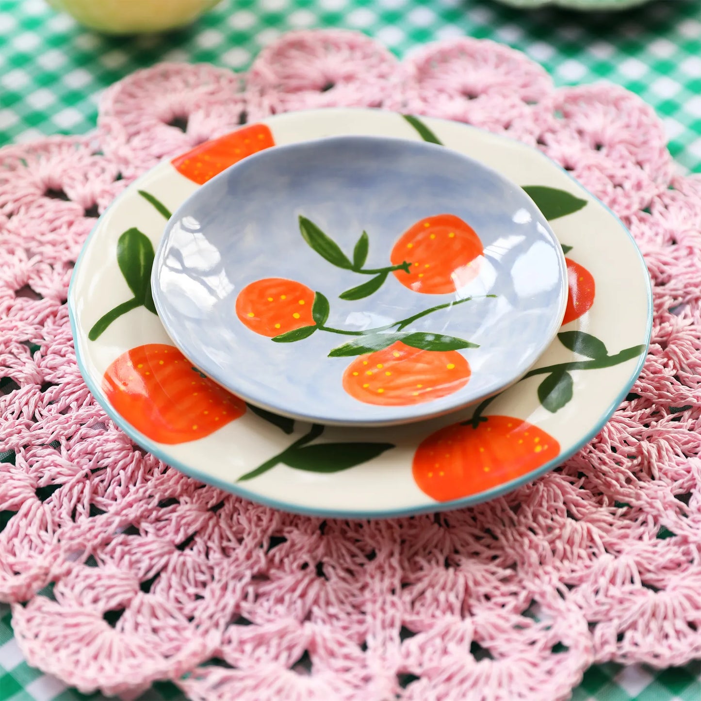 Plate Orange Twig Set of 4