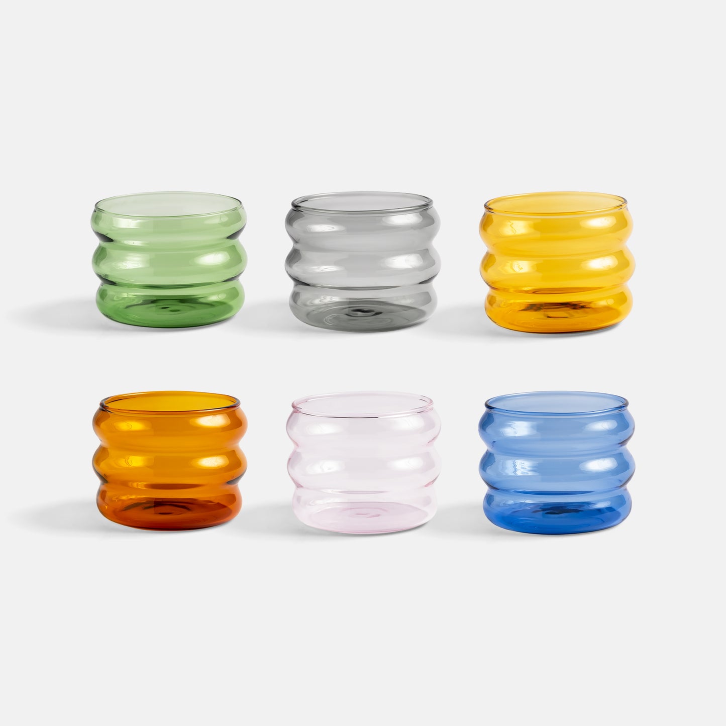 Glass Chubby Multicolor 346-00 Set Of 6