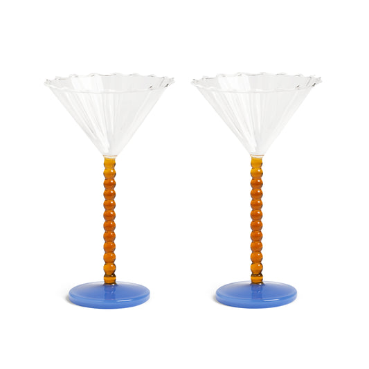 Coupe Perle Amber Set Of 2 352-05