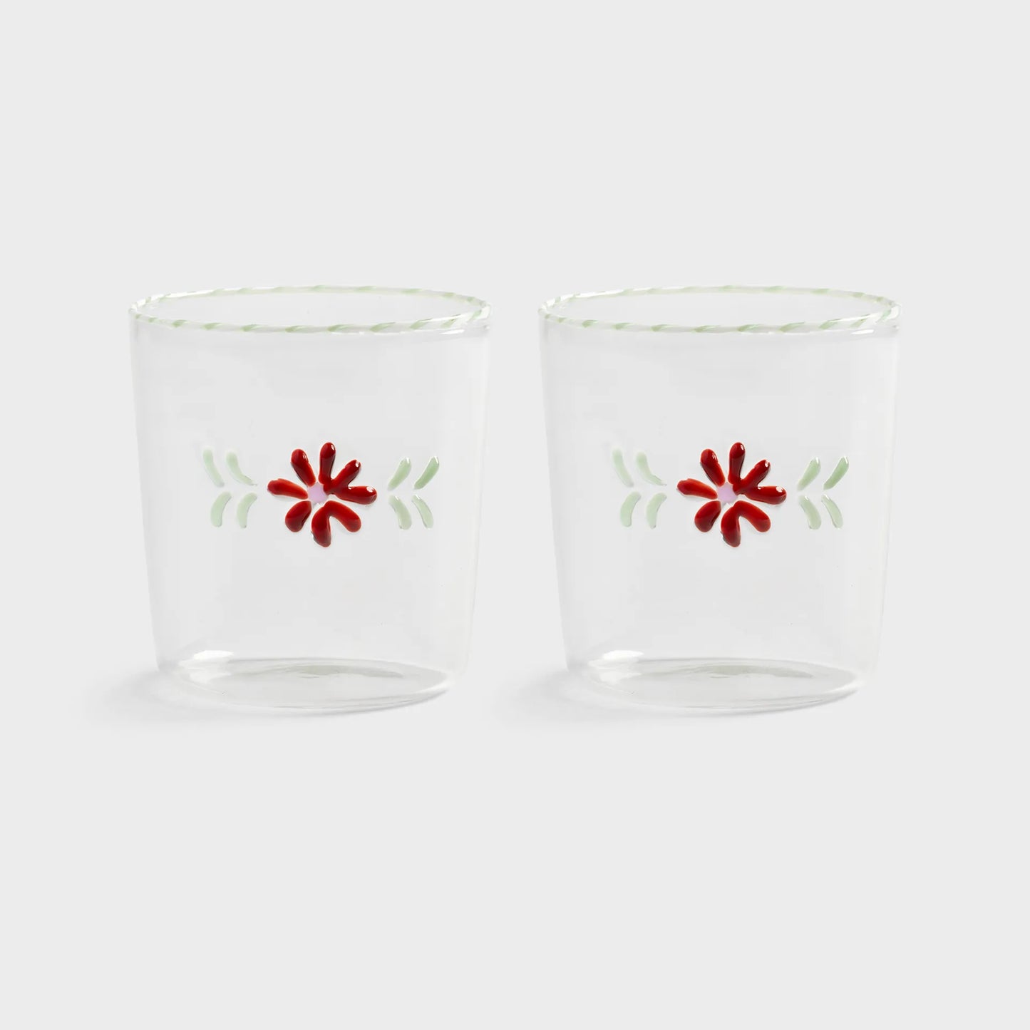 Glass Flora Set of 2