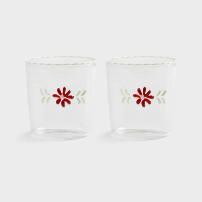 Glass Flora Set of 2