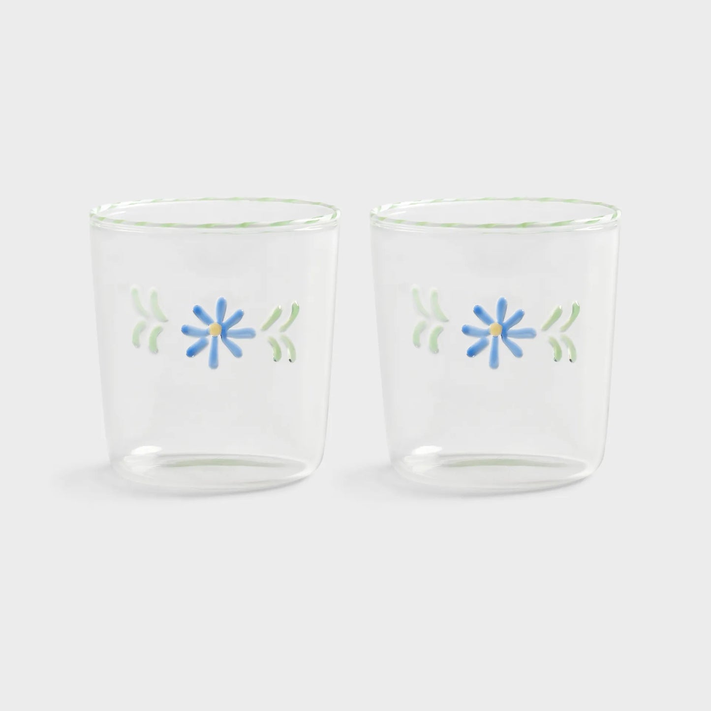 Glass Flora Set of 2