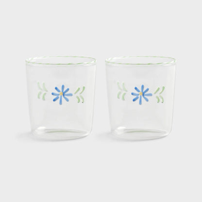 Glass Flora Set of 2