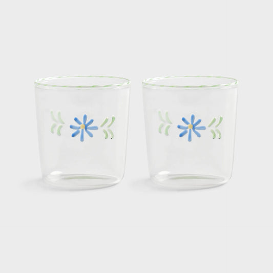 Glass Flora Set of 2