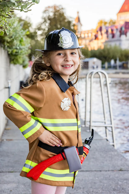 Conjunto de bombero color canela con accesorios