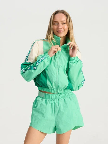 Cropped Windbreaker Hoodie