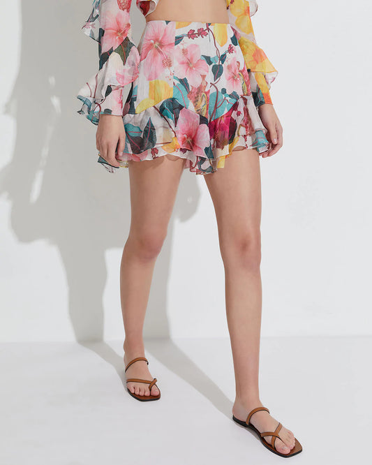 Hibiscus Ruffle Hem Short