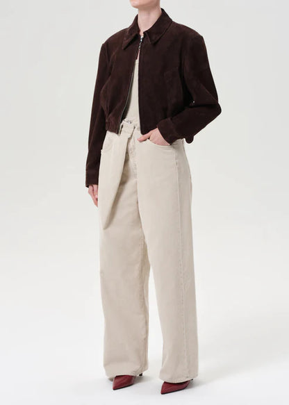 Nahla Cropped Suede Jacket