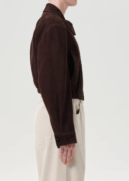 Nahla Cropped Suede Jacket