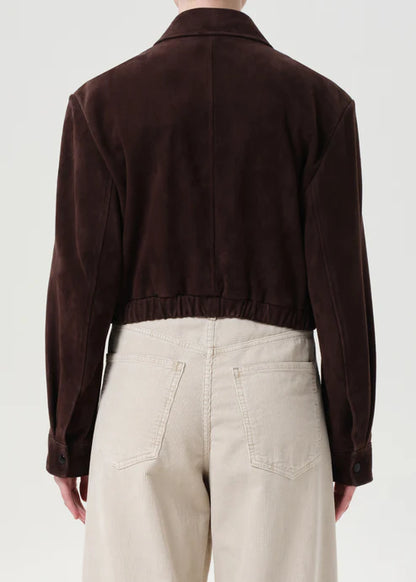 Nahla Cropped Suede Jacket