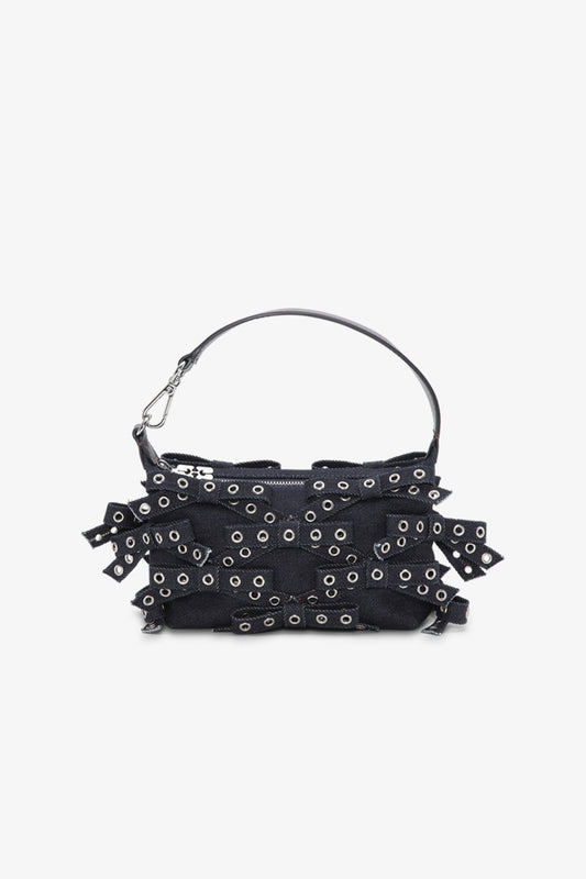 Butterfly Small Pouch Eyelet Denim