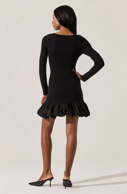 Carlene Ribbed Mini Sweater Dress