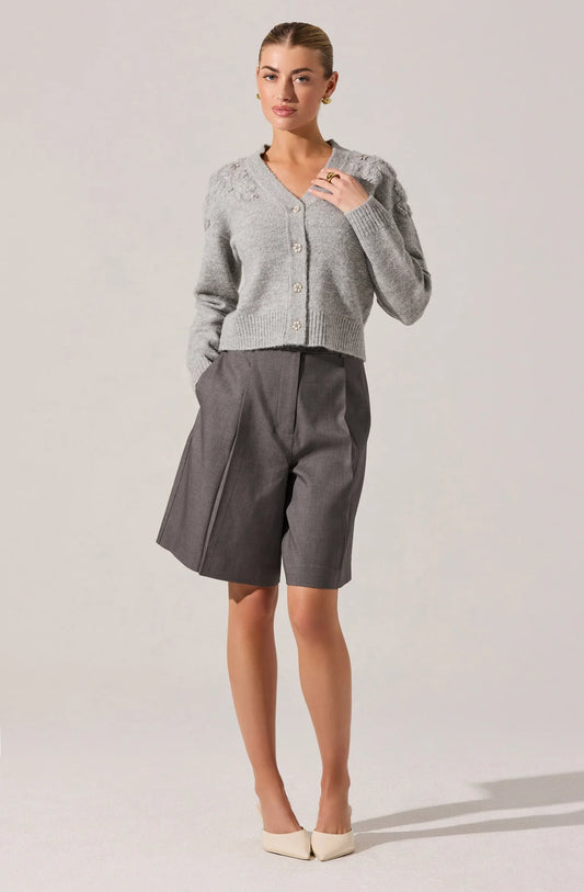 Quillie Pleated Tailored Bermuda Shorts