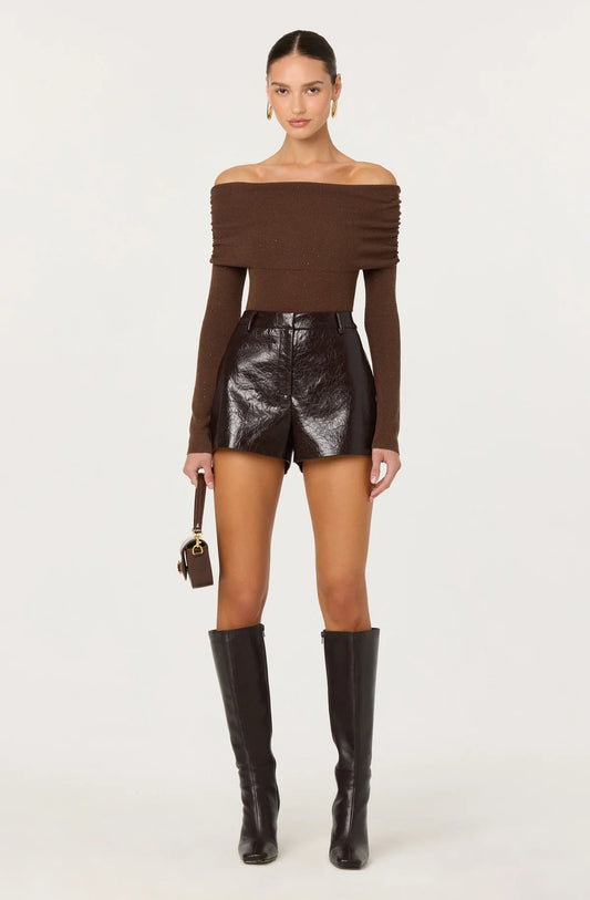 Kylin Off Shoulder Rhinestone Sweater