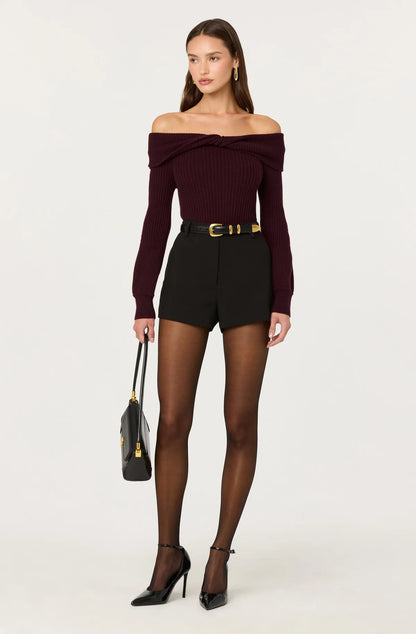 Tilde Twist Off Shoulder Sweater