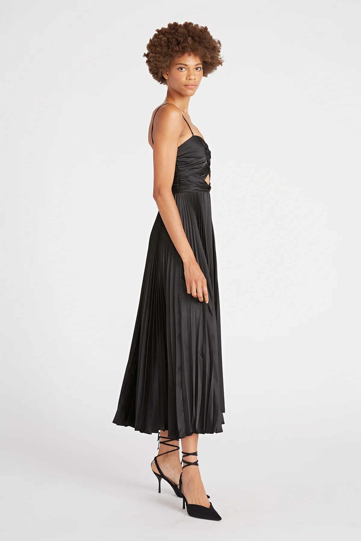 Afra Pleated Cut Out Dres