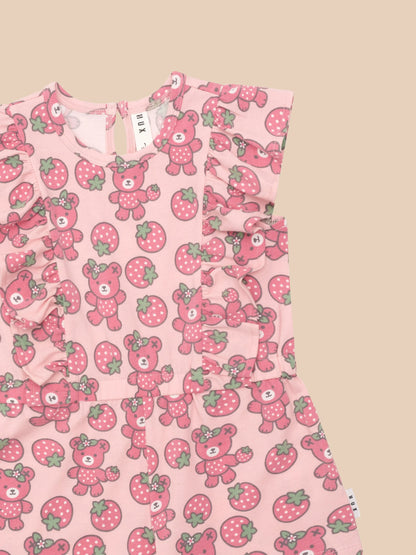 Mono corto con volantes de oso