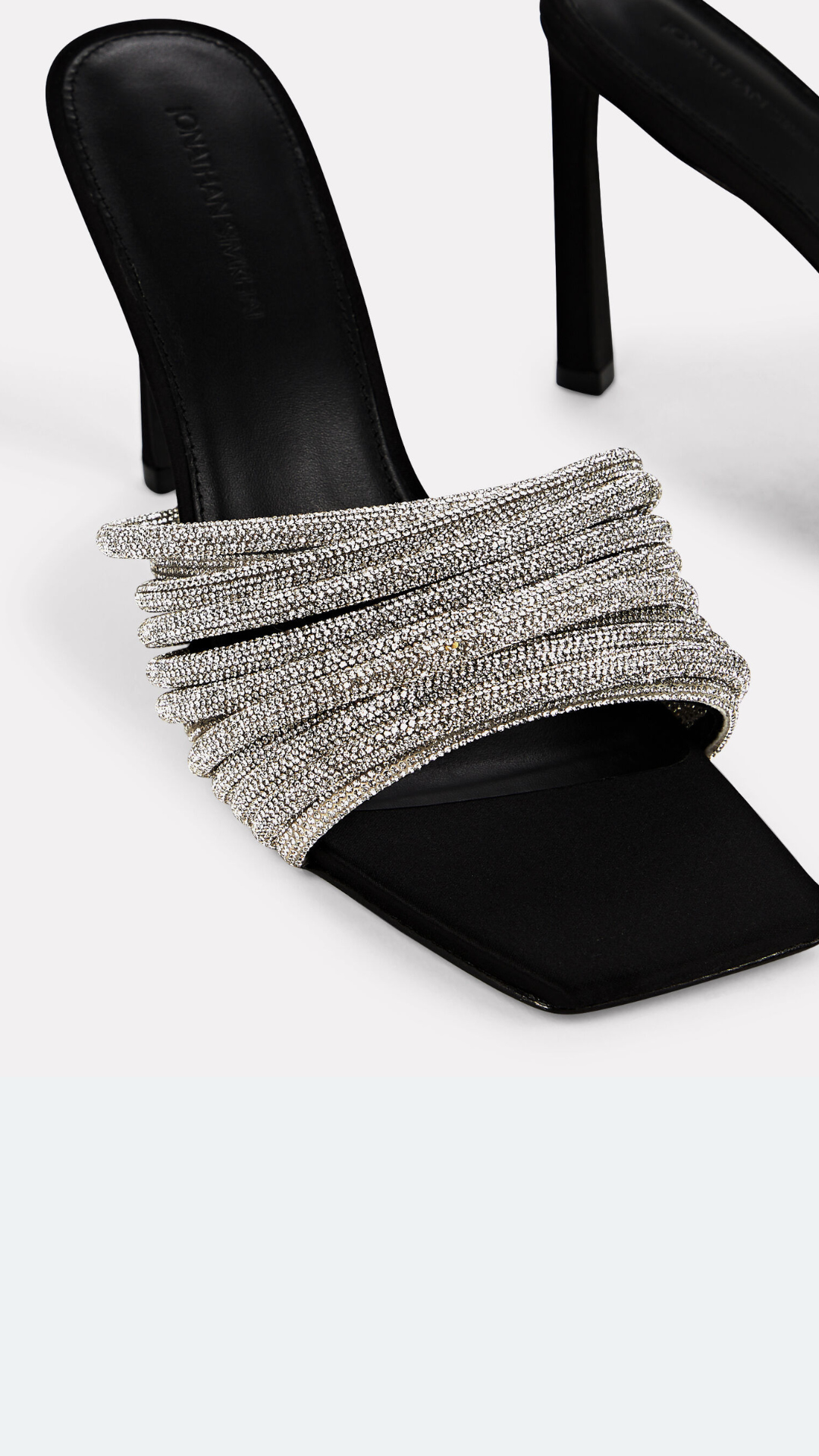 Lena Multi Strap Crystal Mule