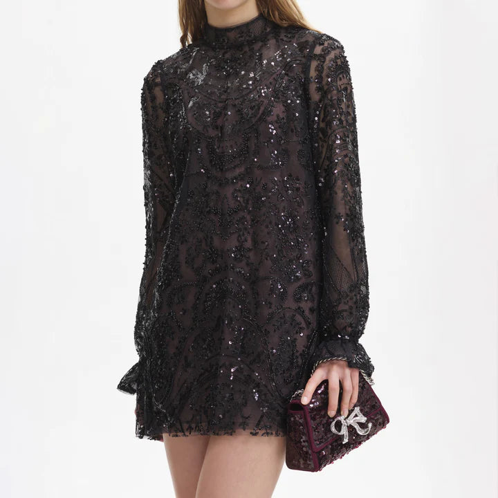 Paisley Sequin Mini Dress