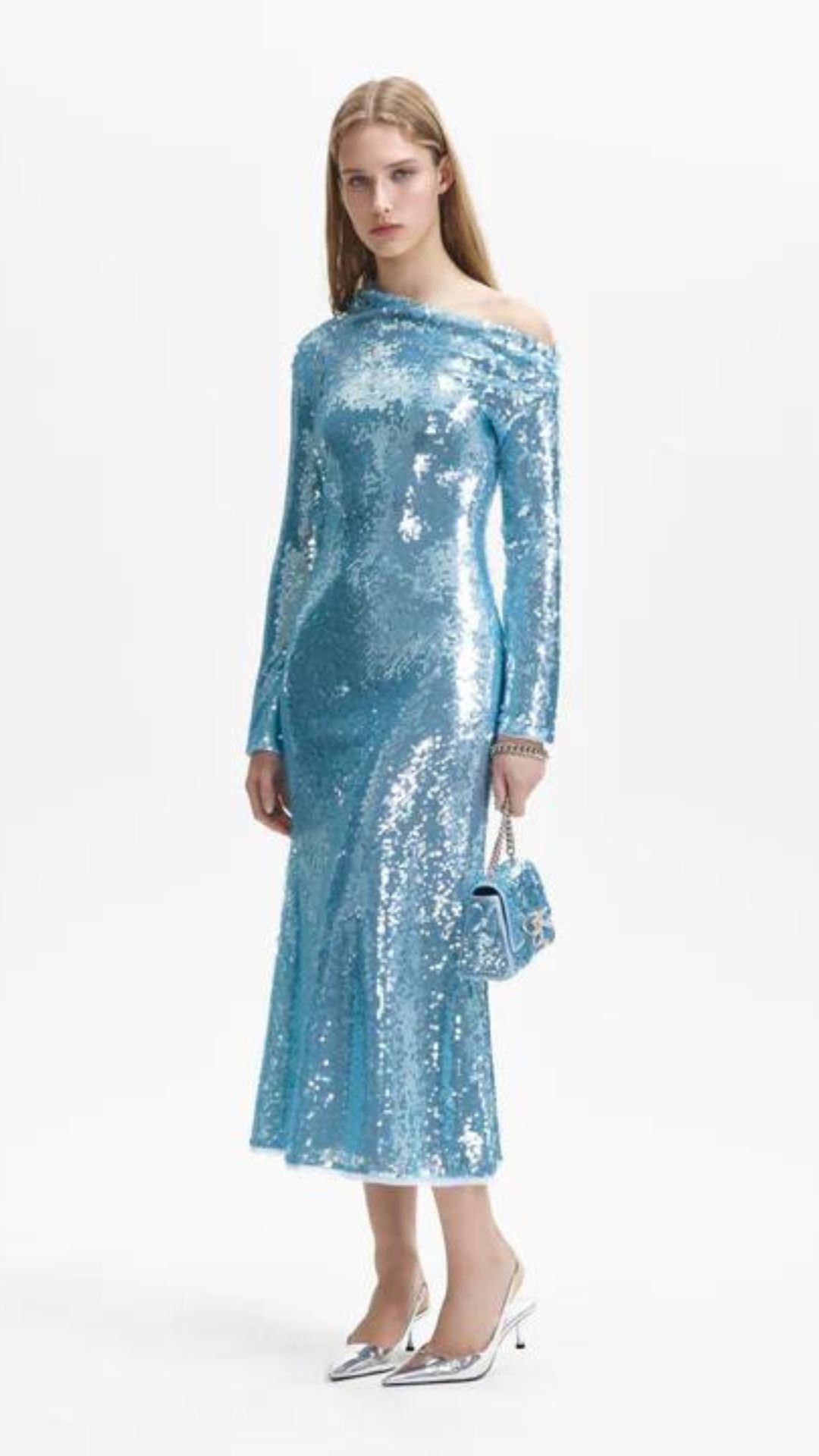 Sequin Asymmetric Midi Dress Maison 11 Sequin Asymmetric Midi Dress Maison 11