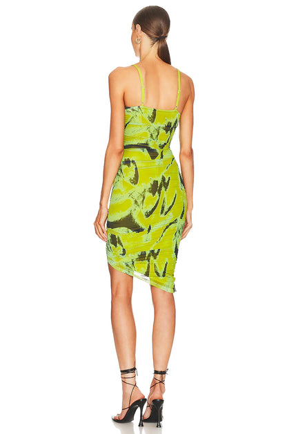 Minivestido de malla con estampado Trix