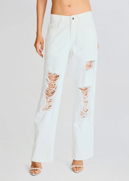 Jeans Madison adornados con perlas