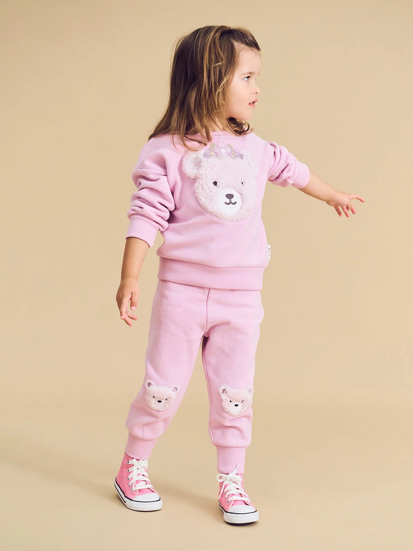 Mist Daisy Furry Bear Sweater Set