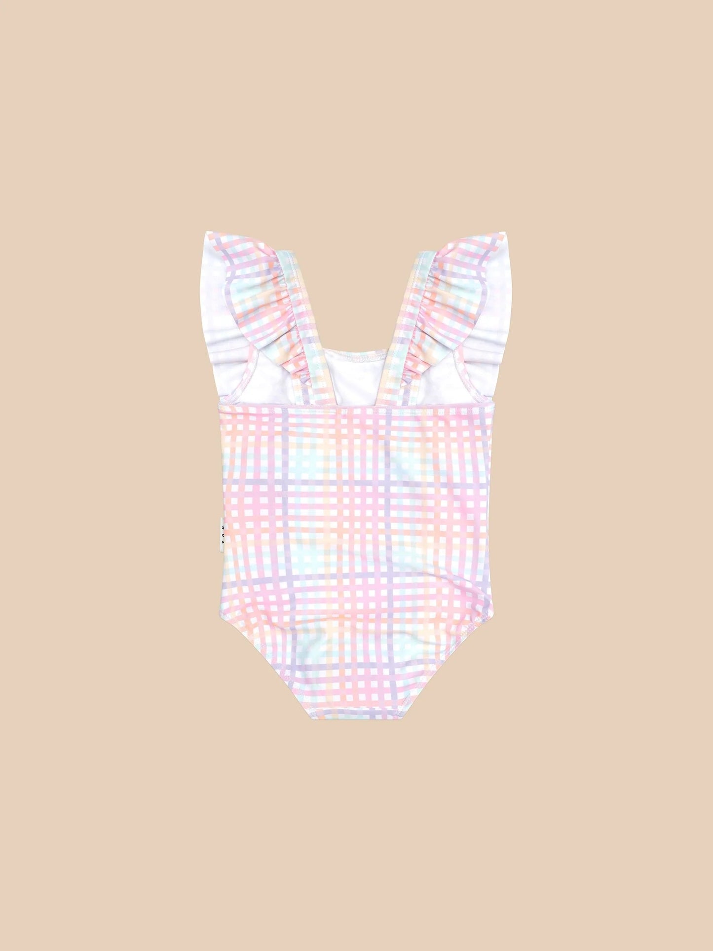 Rainbow Check Frill Swimsuit