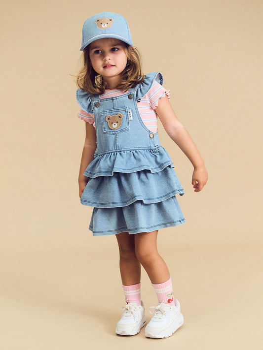 Huxbear Knit Frill Pinafore