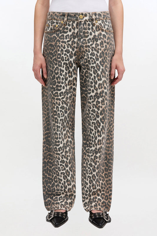 Leopard Print Denim Izey Pant