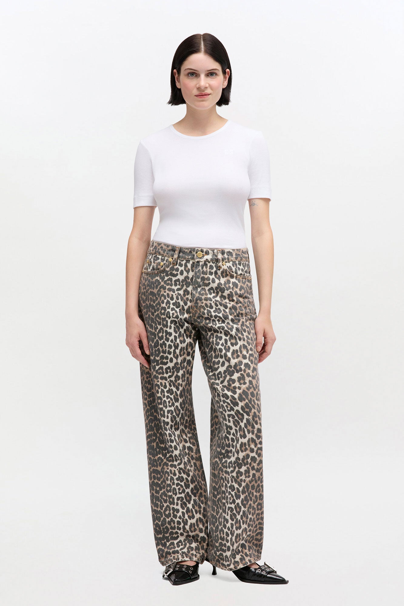 Leopard Print Denim Izey Pant