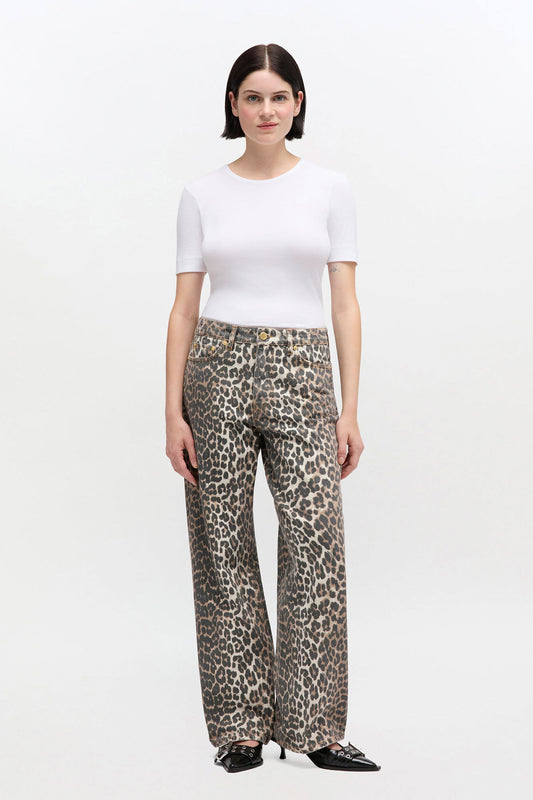 Leopard Print Denim Izey Pant