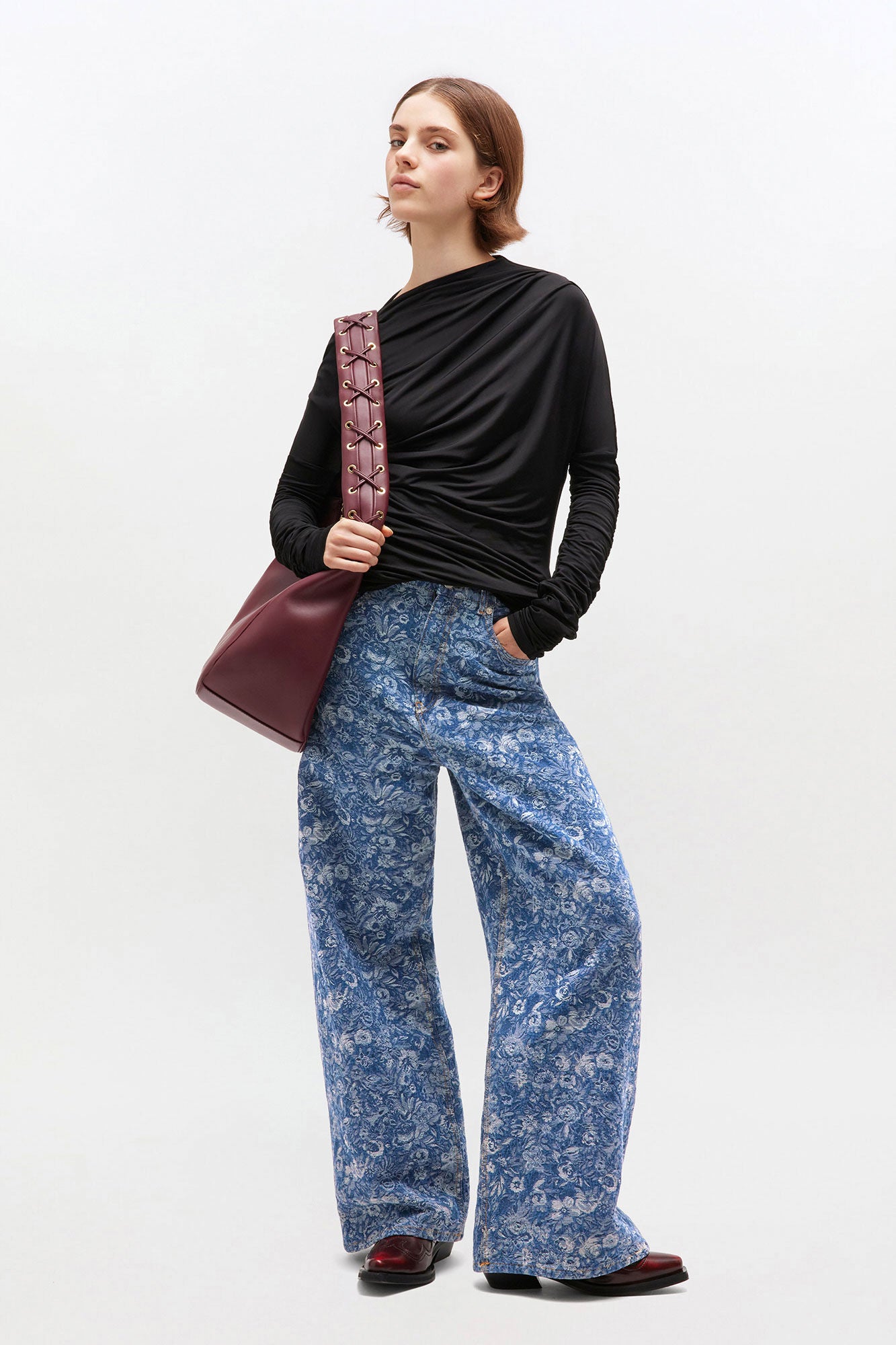 Tapestry Denim Baggy Jean