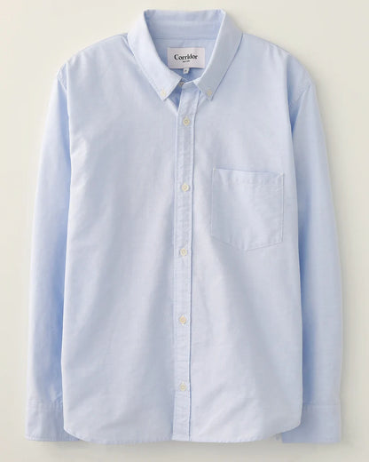 Camisa Oxford de manga larga de chambray