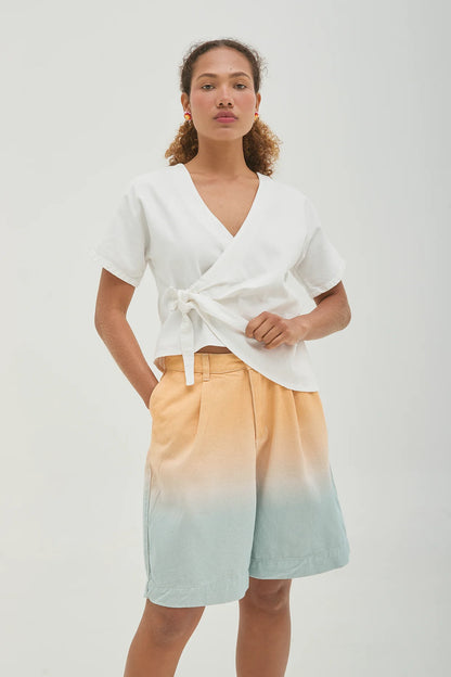 Coral Summer Bermuda Shorts