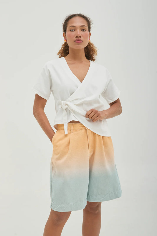 Coral Summer Bermuda Shorts