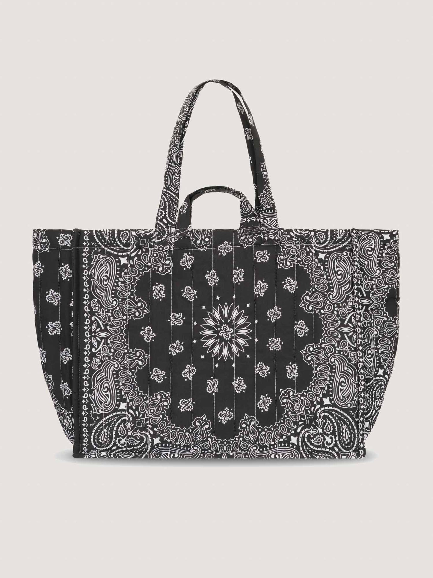 Quilted Maxi Cabas Tote Happy Face