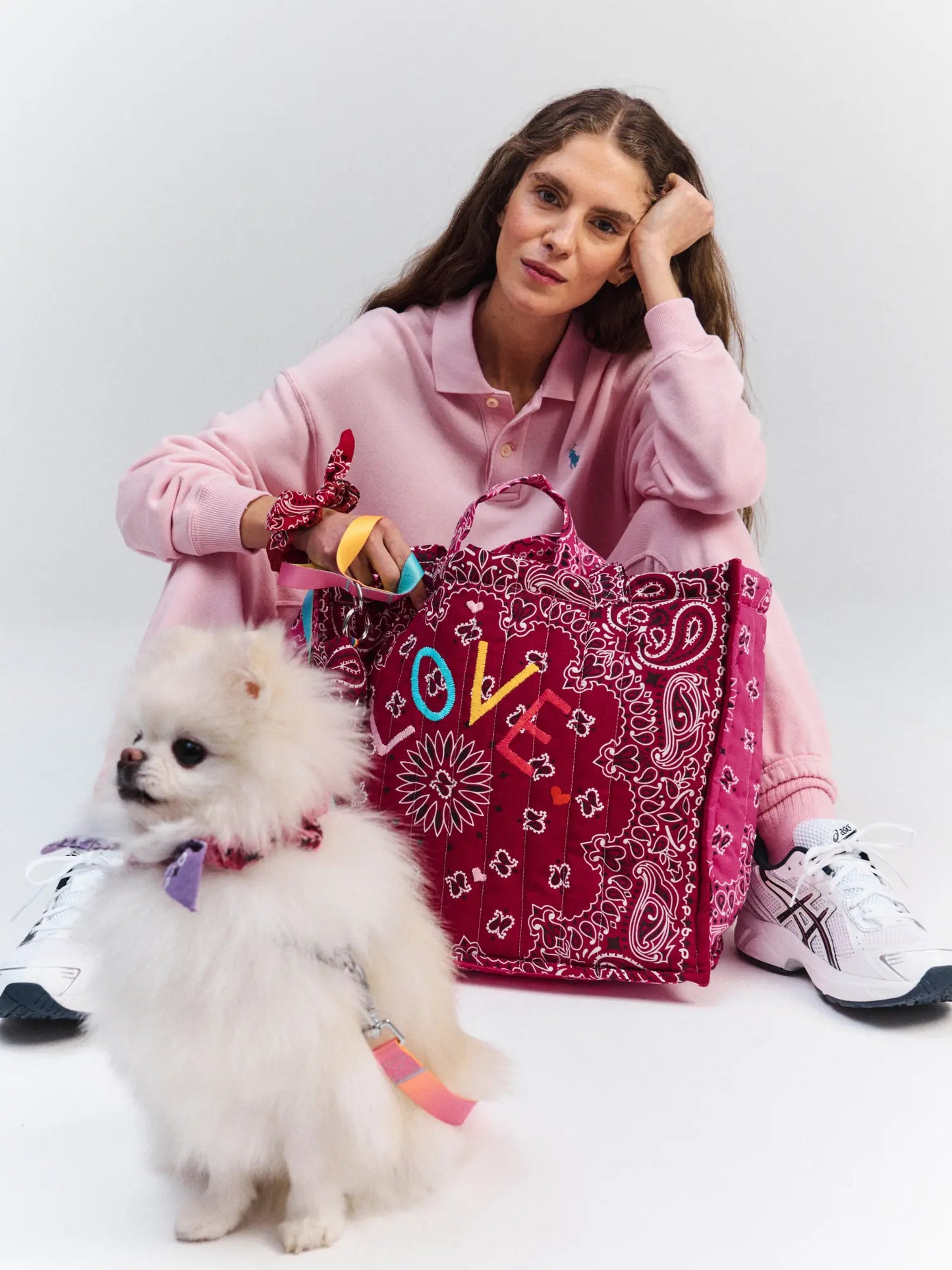 Quilted Maxi Cabas Tote Love