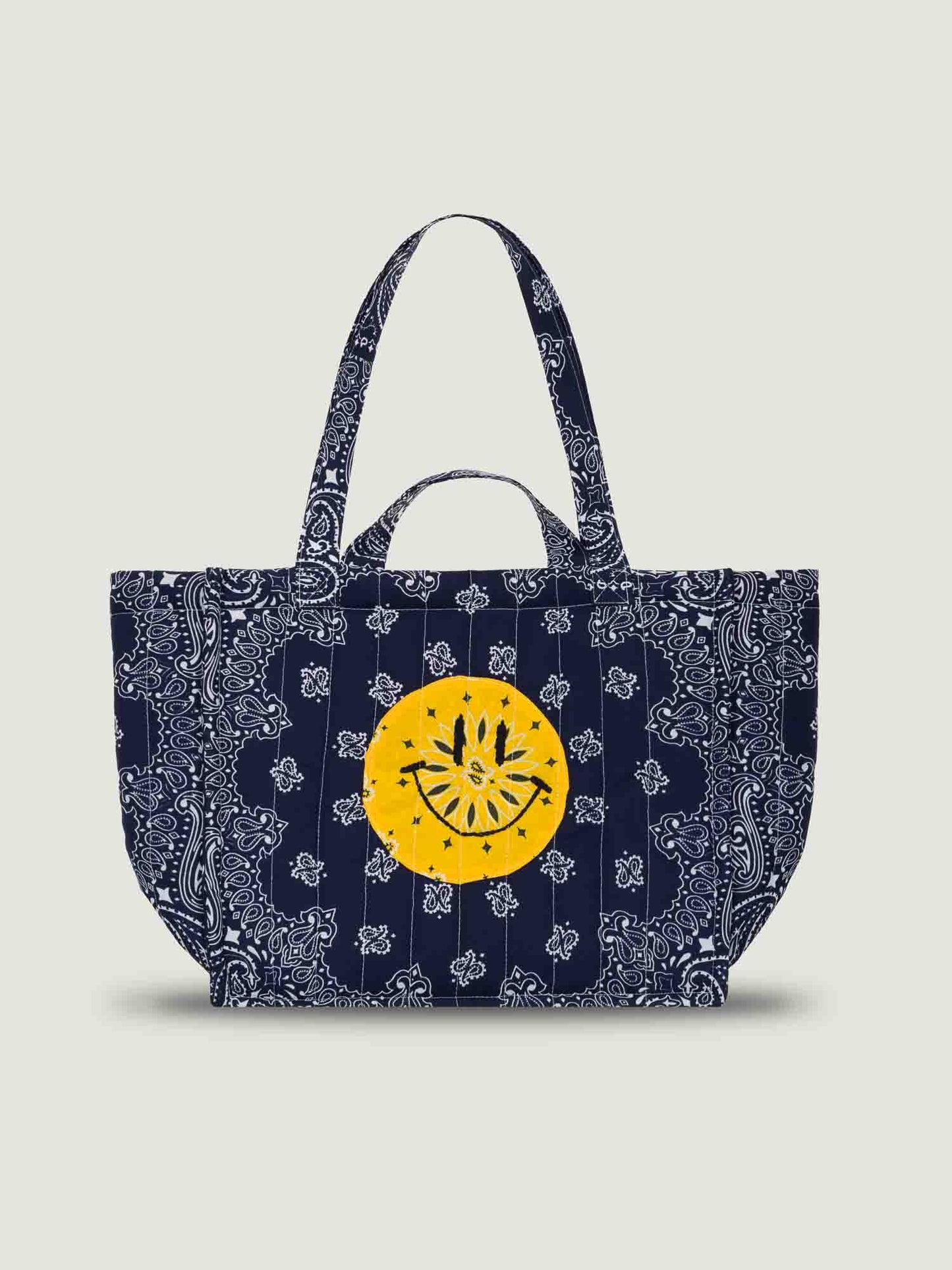 Moyen Cabas Matelassé Happy Face